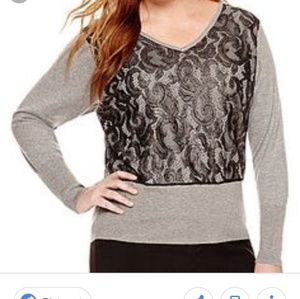 Worthington lace front sweater